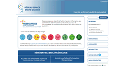 Desktop Screenshot of espacecancer.sante-ra.fr