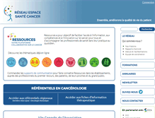 Tablet Screenshot of espacecancer.sante-ra.fr